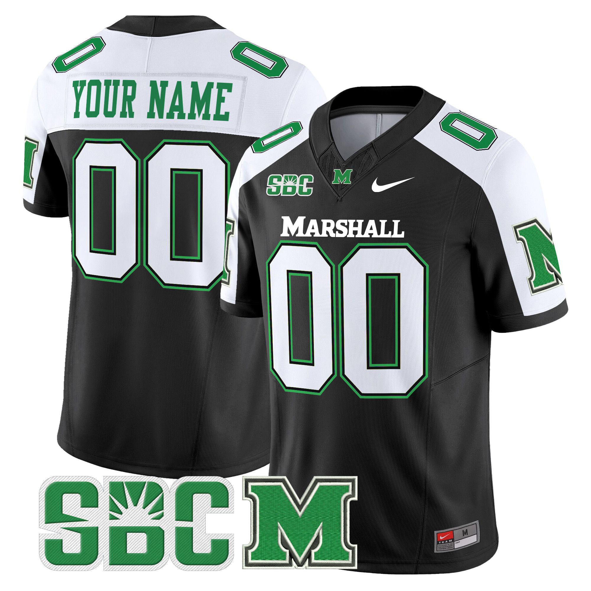 Men Marshall Thundering Herd Black Nike 2024 Vapor Limited Custom NCAA Jersey->more ncaa teams->NCAA Jersey
